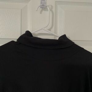 Black Long Sleeve Mandarin Collar Tee